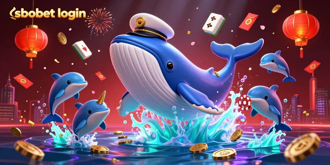 Engage with sbobet login as a whale breaching coins, narwhal, and dolphins enhance your betting experience.