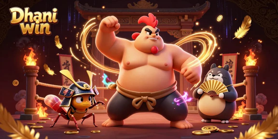 Dhani win gameplay scene featuring an epic showdown between characters in a dynamic casino arena