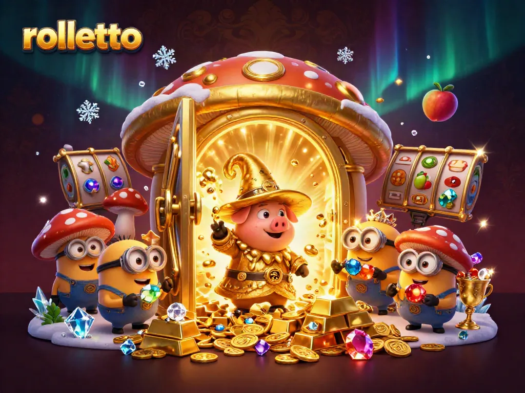 Spin and win at Rolletto Casino with vibrant 3D wizardry and treasures bursting forth.
