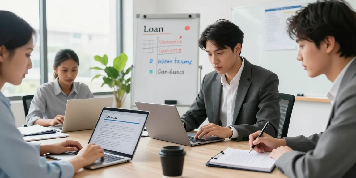 Team discussing instant $1000 loan options in a modern office setting, showcasing collaboration and financial support.