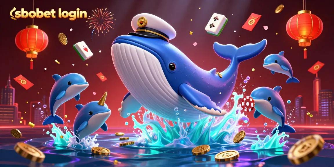 Engage with sbobet login as a whale breaching coins, narwhal, and dolphins enhance your betting experience.