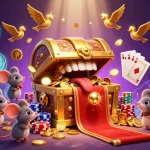 Spin and win at cổng game sunwin with vibrant treasures and casino excitement in this dynamic 3D scene.